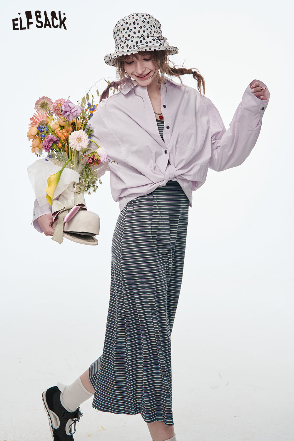 ELFSACK Long Skirt Two-piece Set