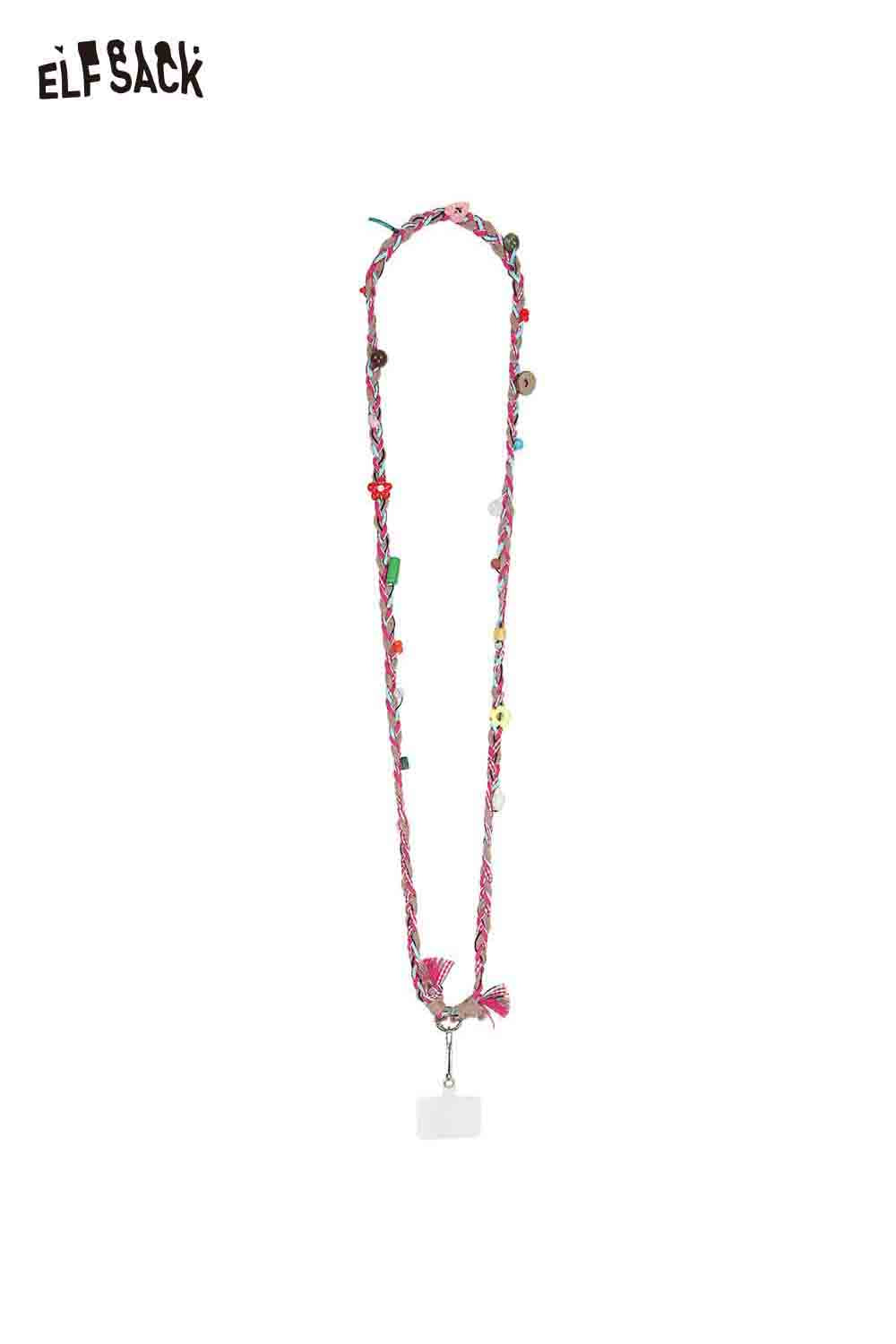 ELFSACK Boho Braided Rope Bead Belt