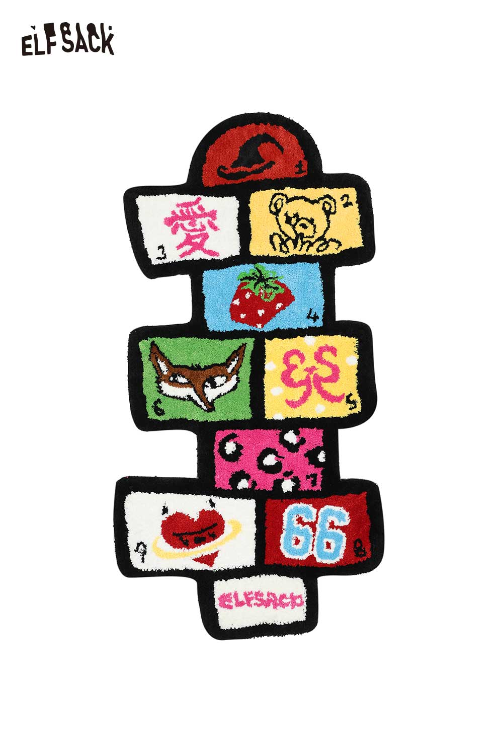 ELFSACK Colorful Cartoon Printed Rug