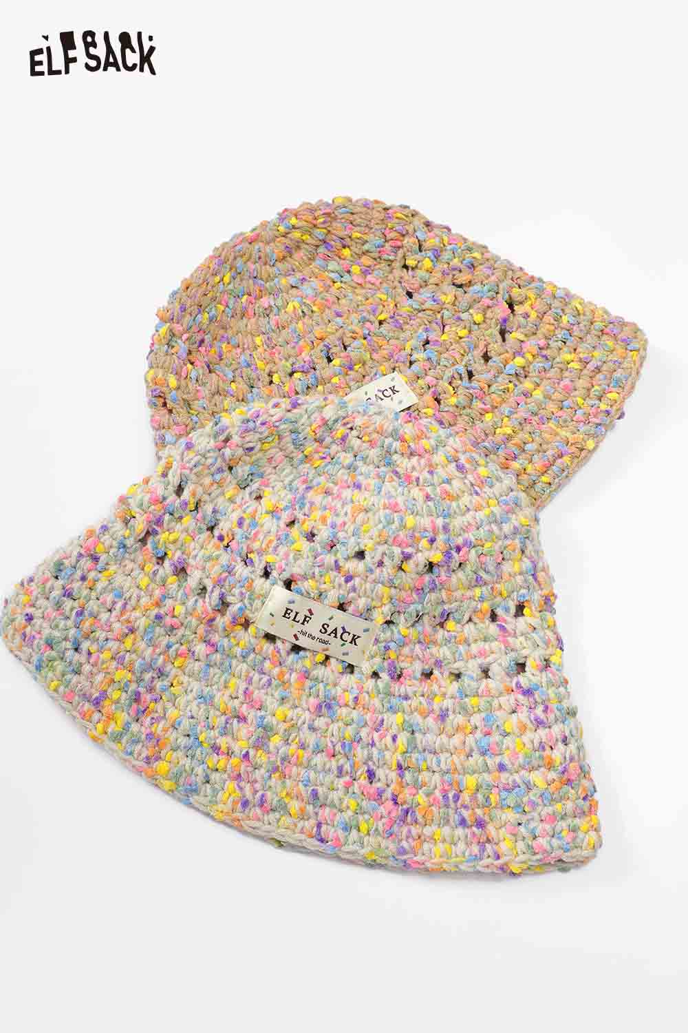 ELFSACK Colorful Fisherman Beanie Korean Warm Fashion Knit Hat