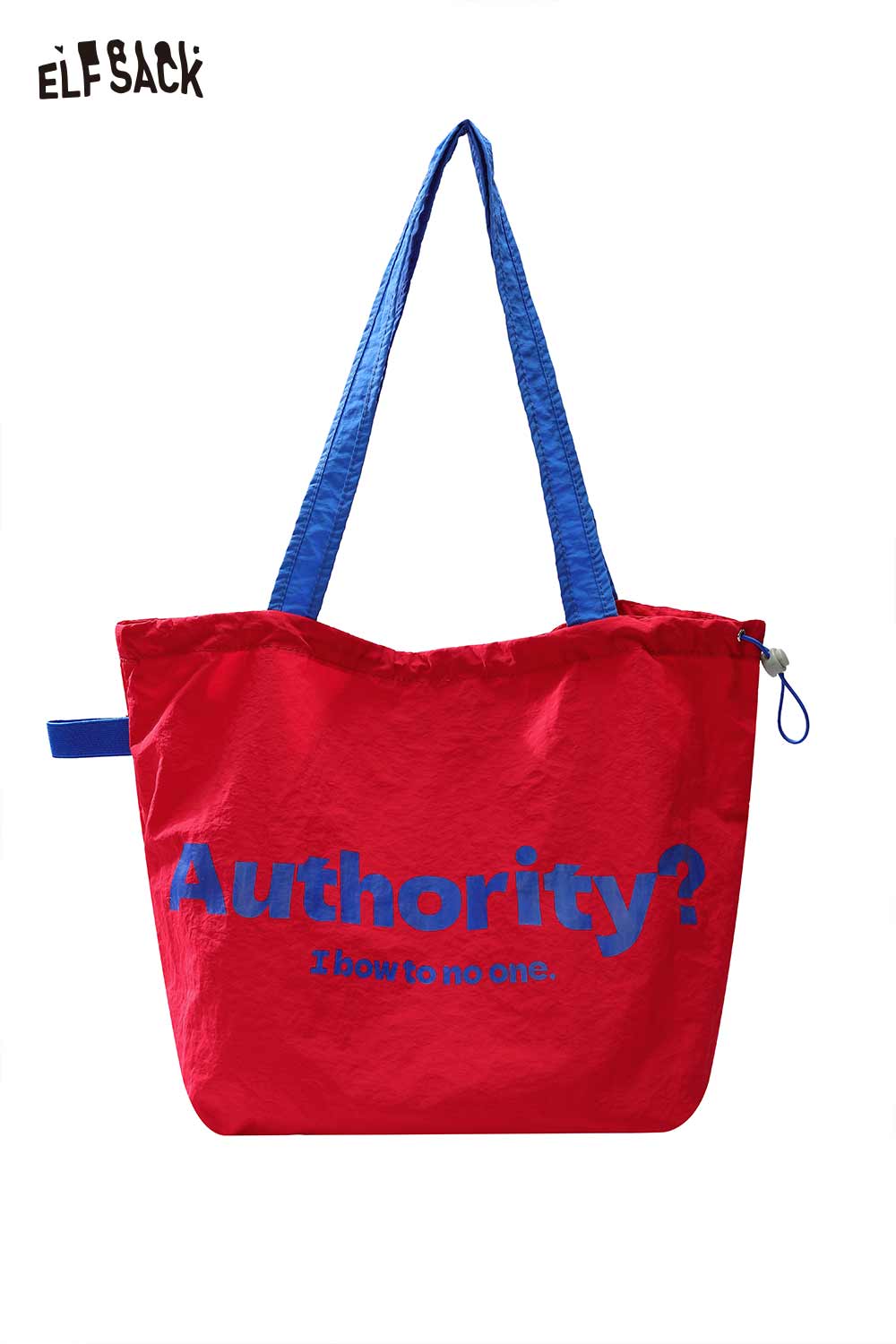 ELFSACK Contrast Letter Drawstring Tote Bag