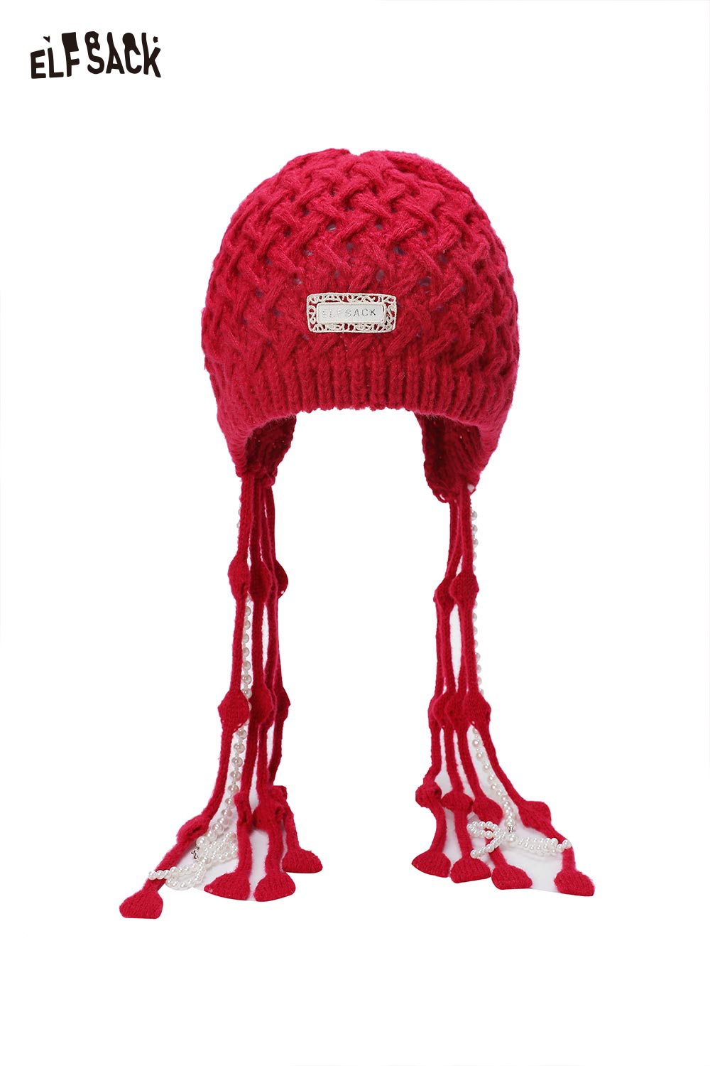 ELFSACK Crocheted Tassels Ear-flap Hat