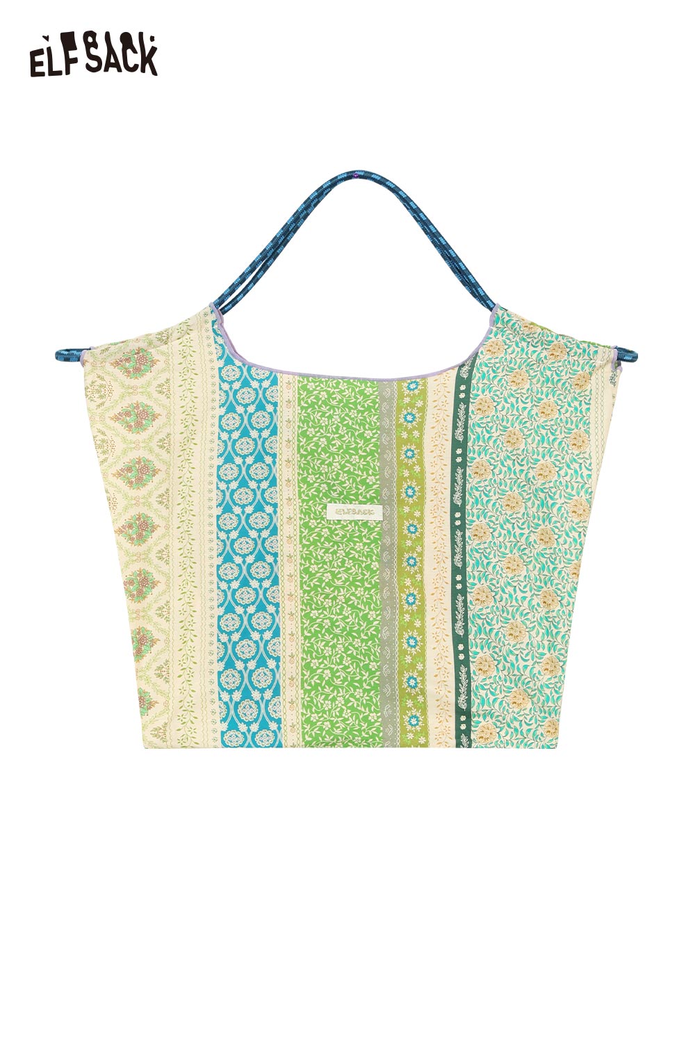ELFSACK Cute Korean Large Floral Tote Bag