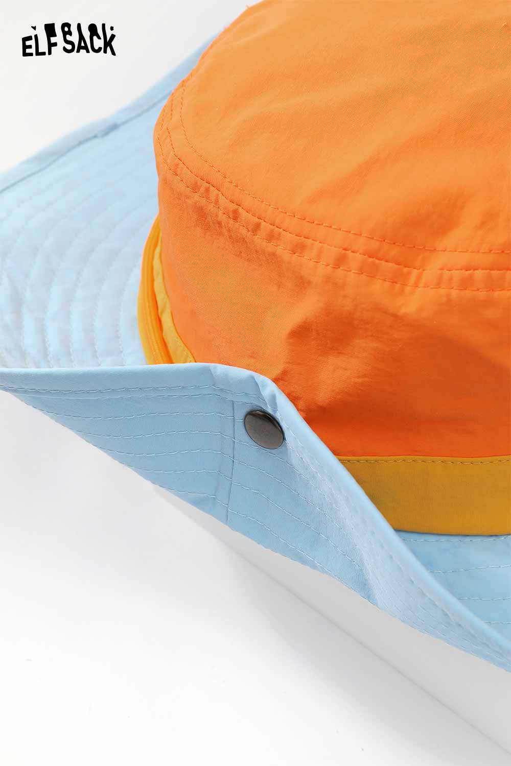 ELFSACK Dopamine Outdoor Climbing Hat Color Block Sun Protection Bucket Hat