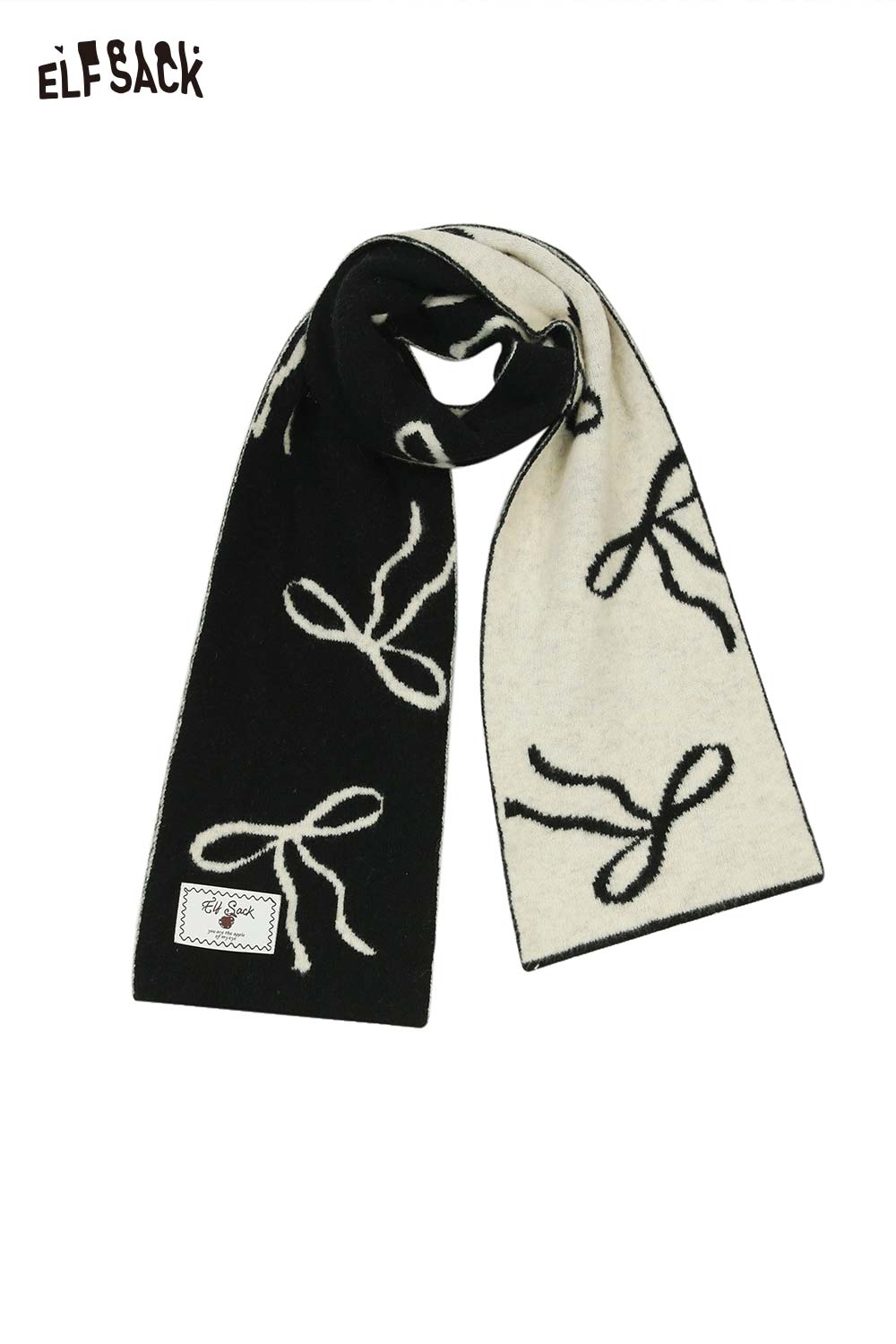 ELFSACK Soft Bow Graphic Neck Warmer Accessory