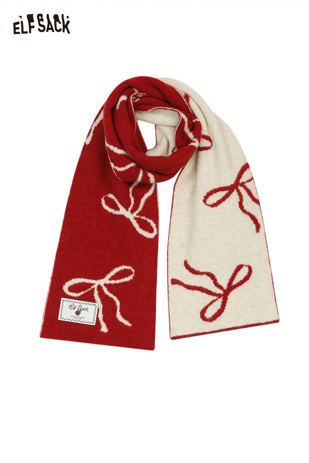ELFSACK Soft Bow Graphic Neck Warmer Accessory