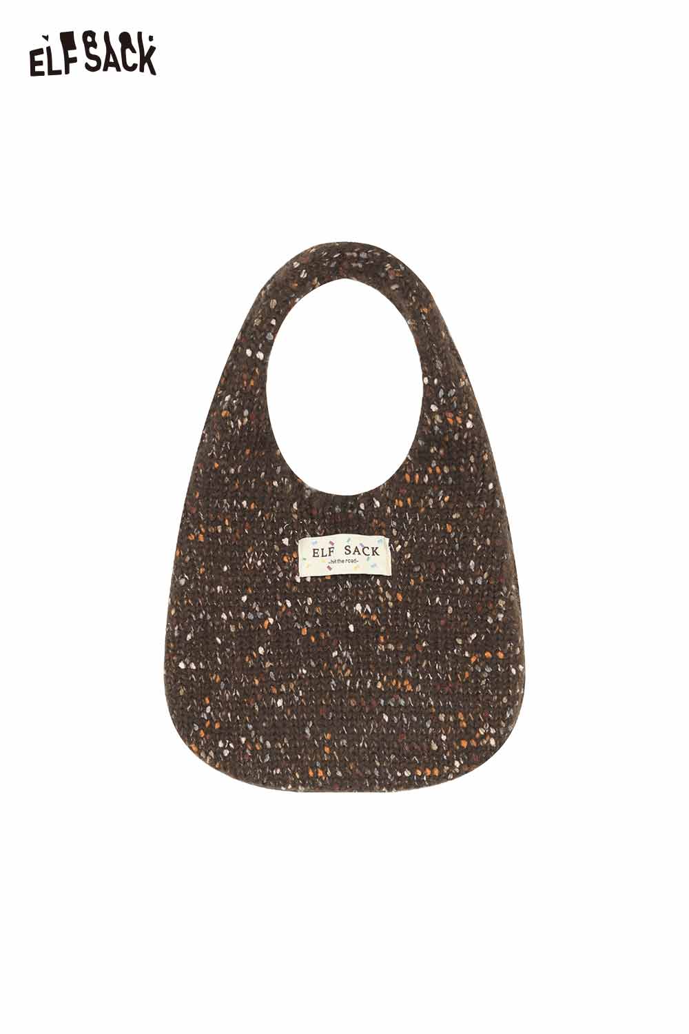 ELFSACK Soft Bold Color Blocking Handwoven Tote