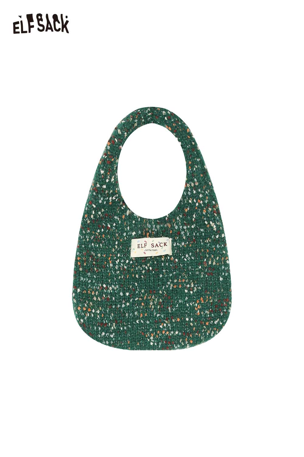 ELFSACK Soft Bold Color Blocking Handwoven Tote