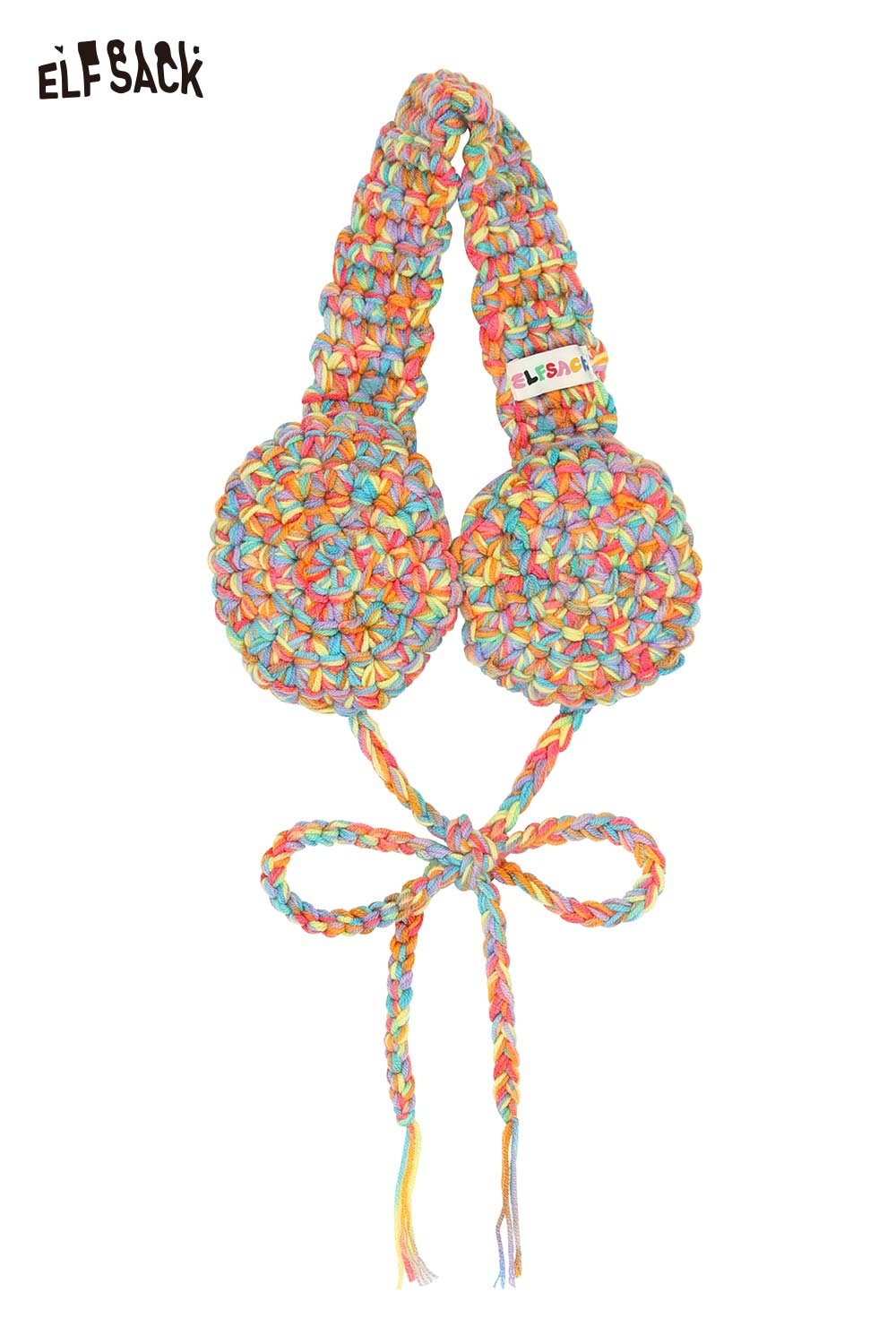 ELFSACK Hand-Knitted Color Block Pattern Ear Warmers