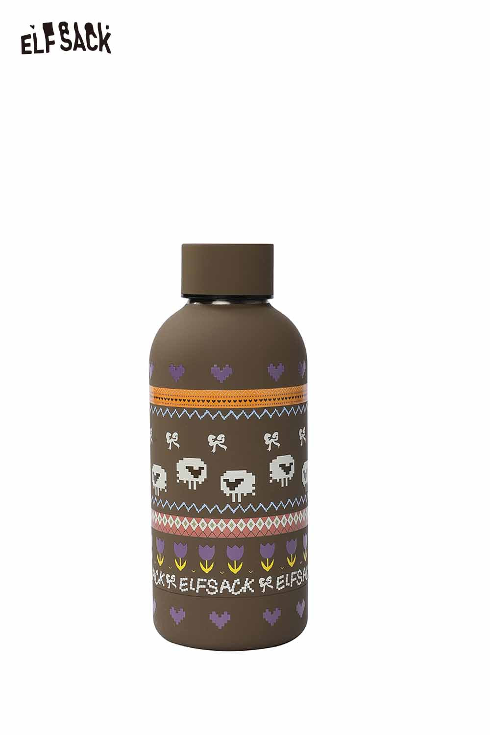 ELFSACK Floral Frosted Print Vacuum Flask Stainless Steel Matte Finish