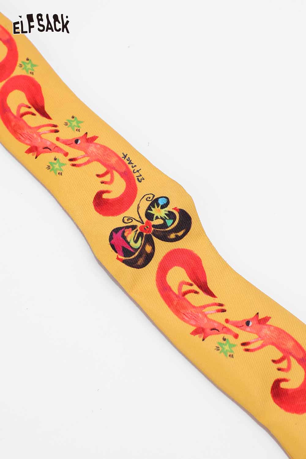 ELFSACK Phone Strap Fox Character Design Contrast Color Tether
