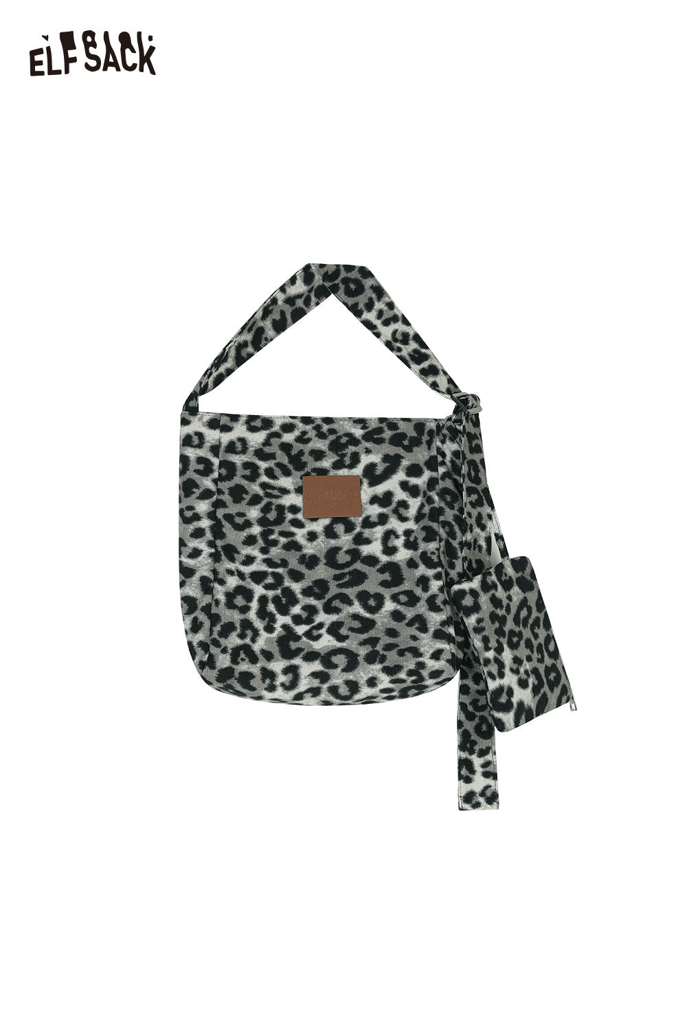 ELFSACK Leopard-print Canvas Tote Bag