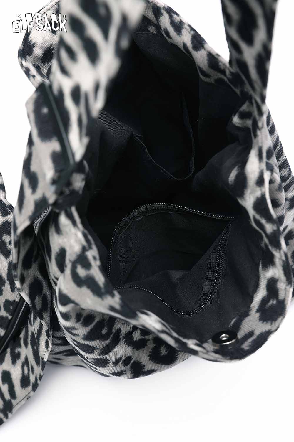 ELFSACK Leopard-print Canvas Tote Bag