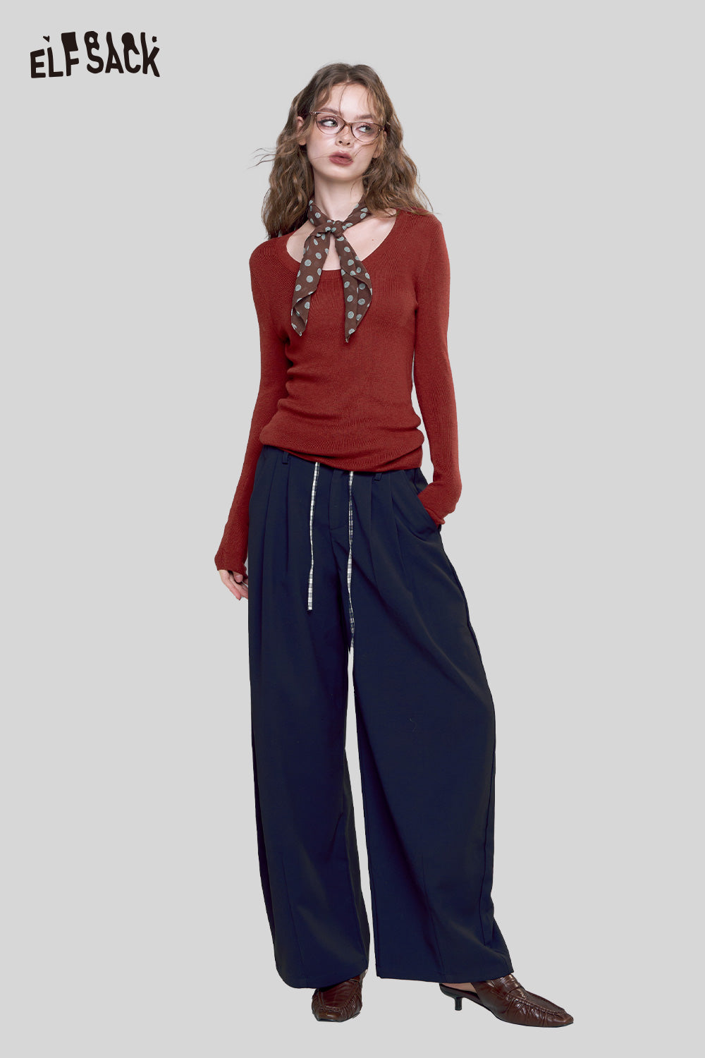 ELFSACK Minimalist Design and Versatile Styling Classic Knit Pullover