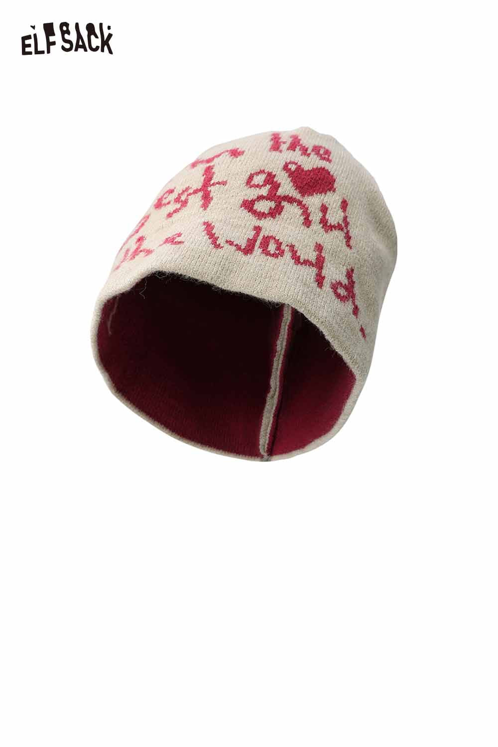 ELFSACK Casual Minimalist Letter Graphic Beanie Hat