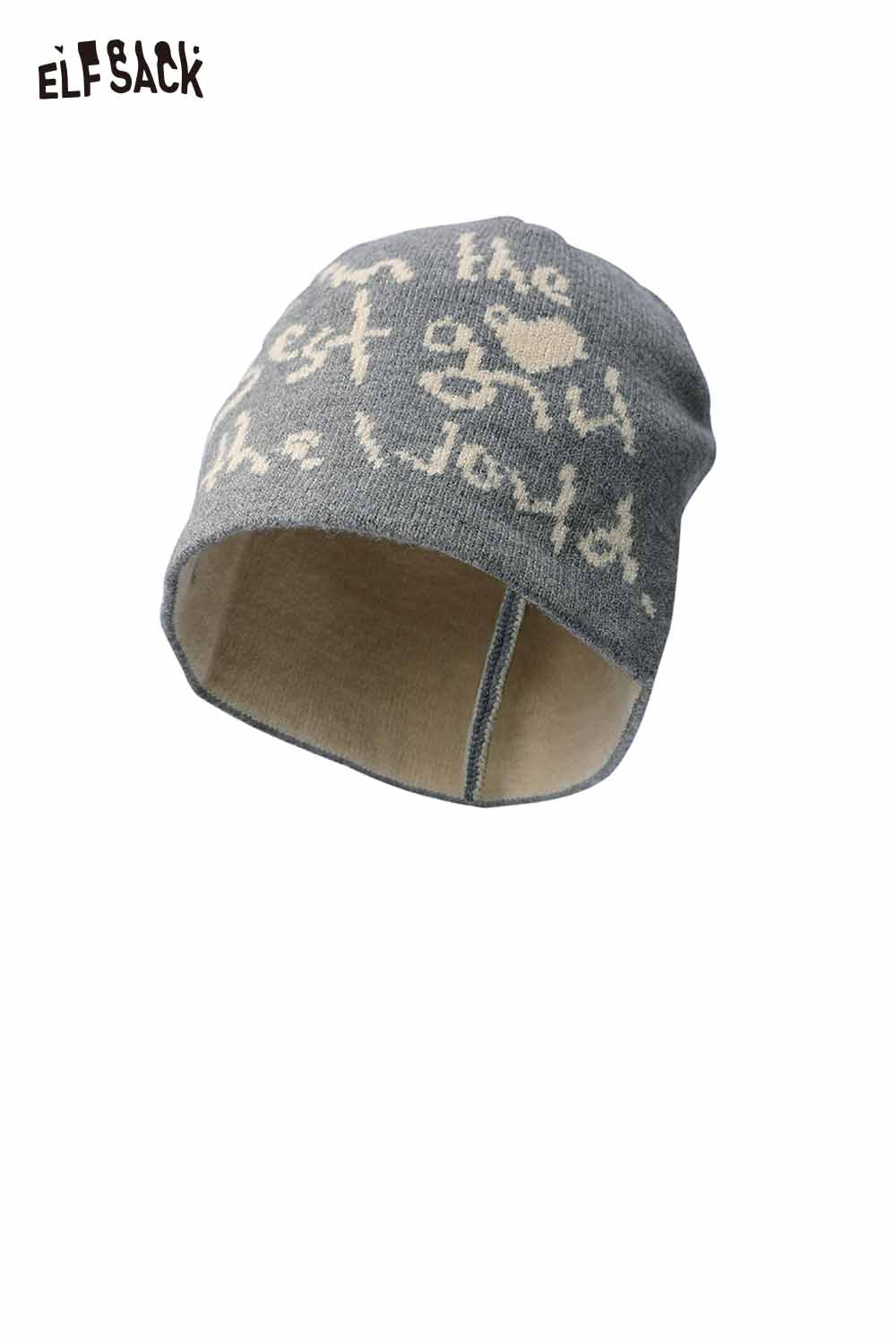 ELFSACK Casual Minimalist Letter Graphic Beanie Hat