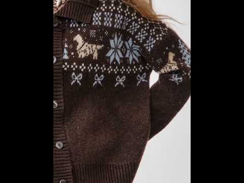 Soft Knit Bohemian Print Loose Fit Cardigan
