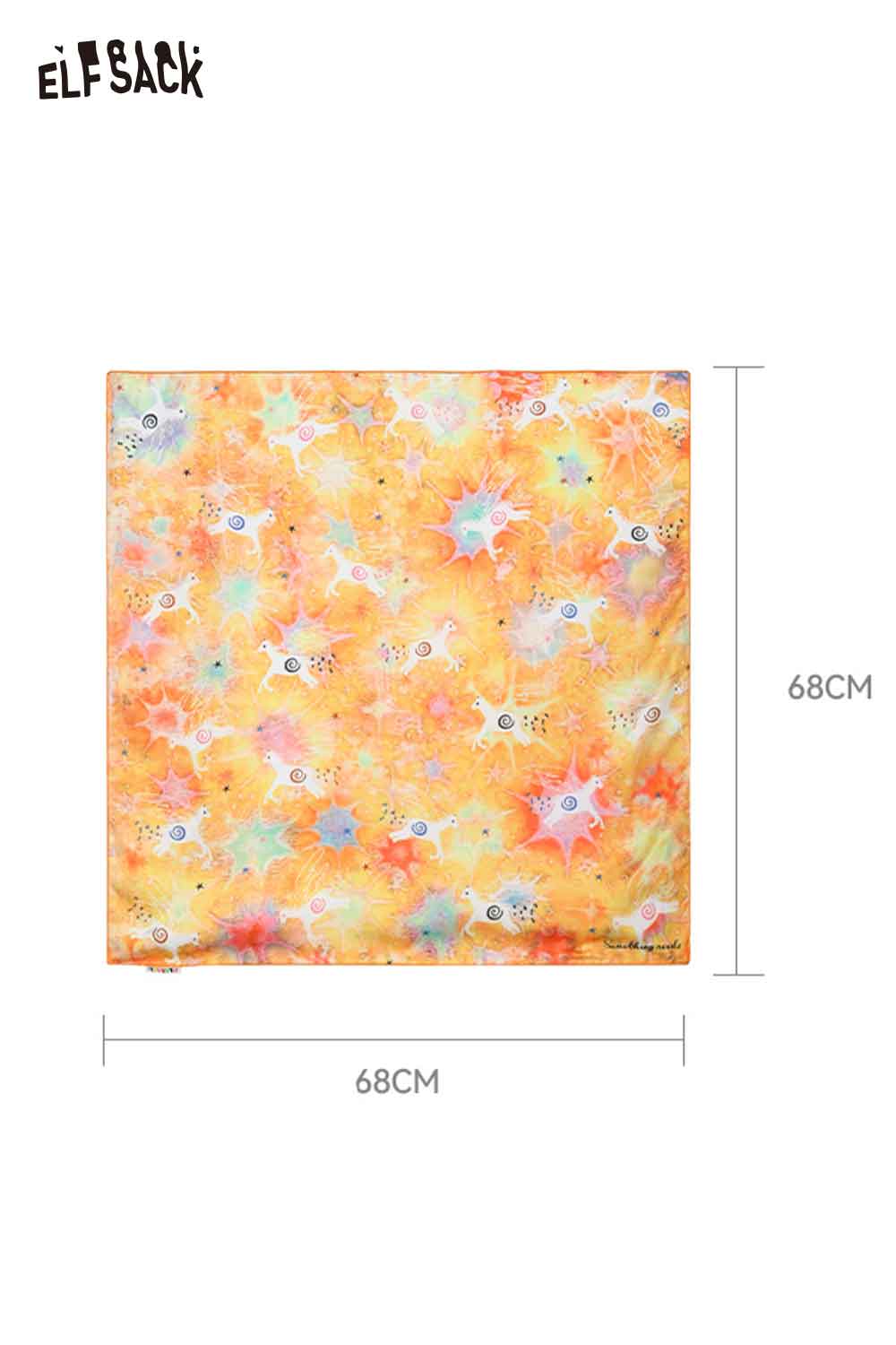 ELFSACK Satin Printed Square Scarf
