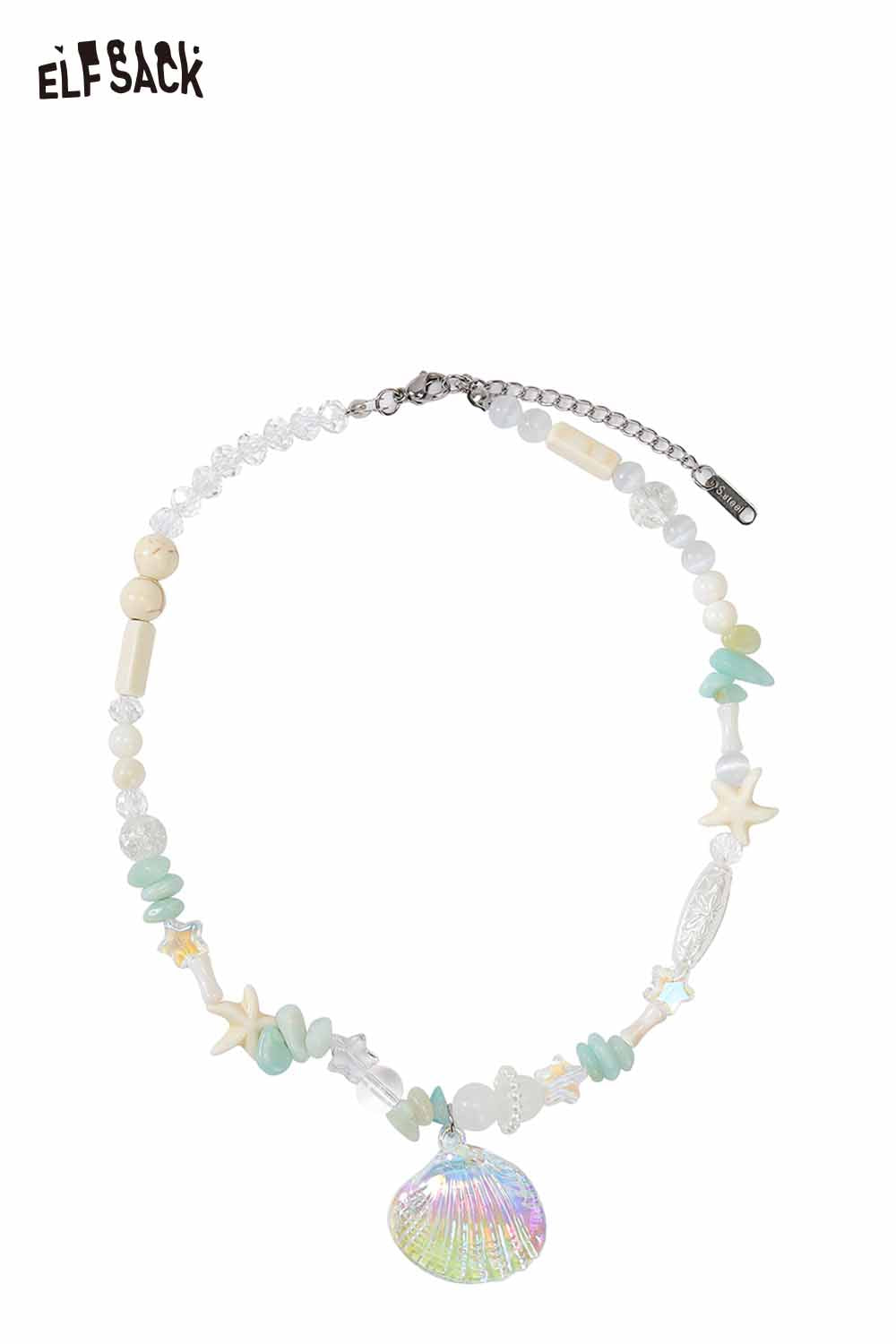 ELFSACK Shell Pendant Statement Necklace