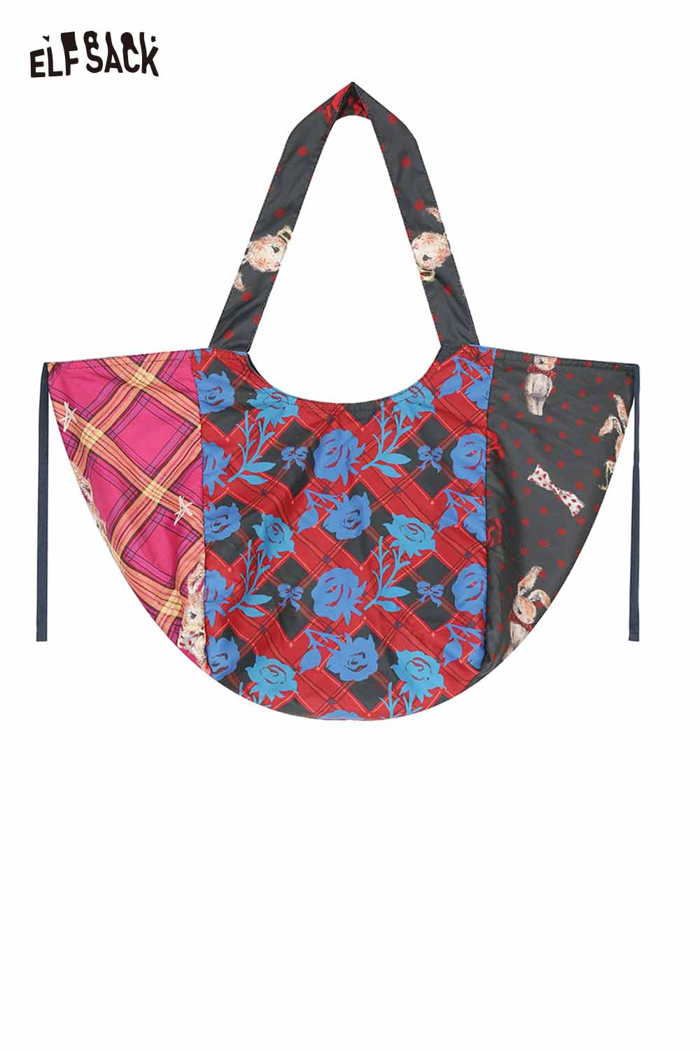 ELFSACK Soft Barbie Patchwork Bag