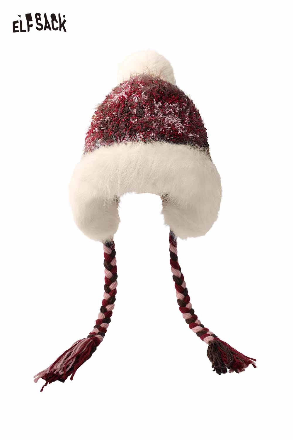 ELFSACK Soft Multi Color Pom Pom Plush Tassel Beanie