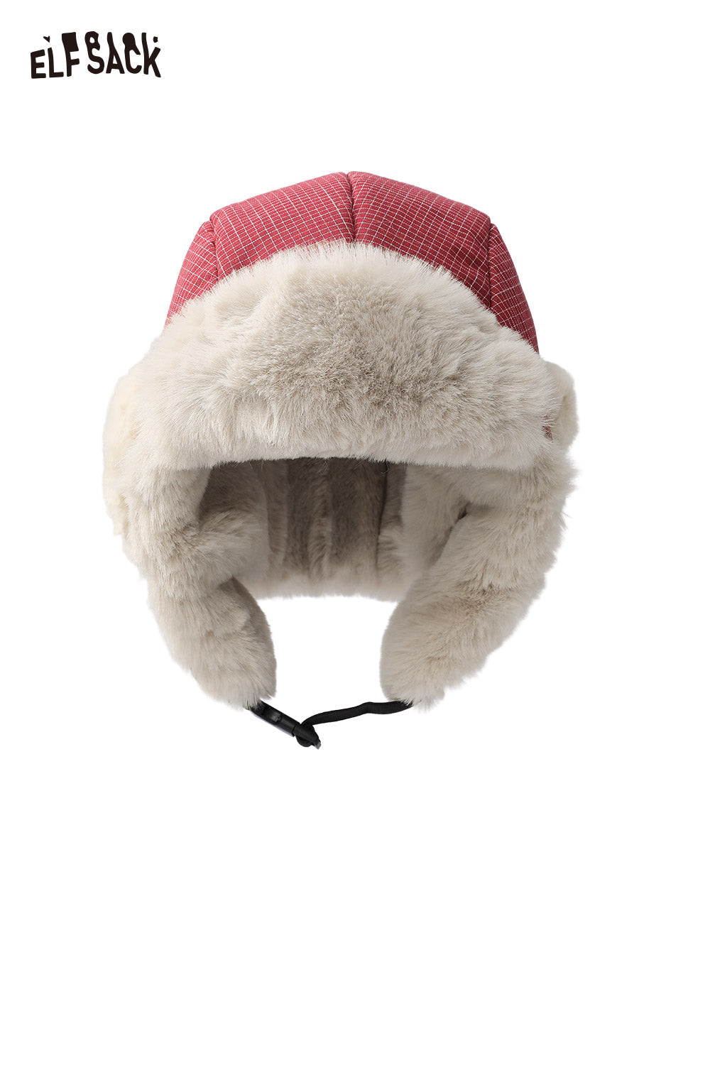 ELFSACK Vintage Cute Fine Plaid Plush Lining Ear Flap Ushanka Beanie