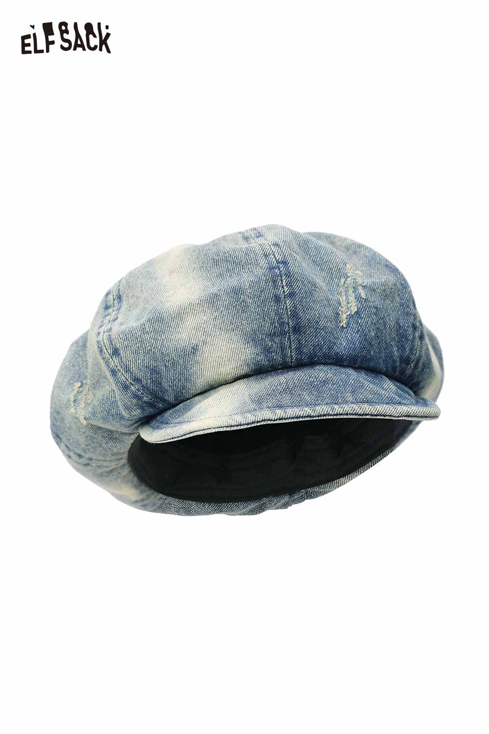 ELFSACK Vintage Streetwear Denim Cap with Retro Washed Style