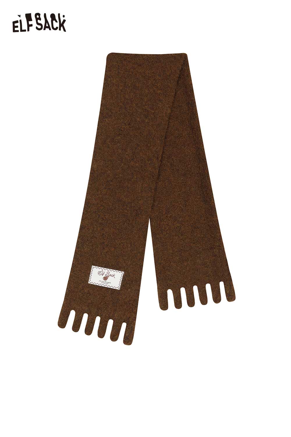 ELFSACK Vintage Fringe Solid Soft Warm Scarf
