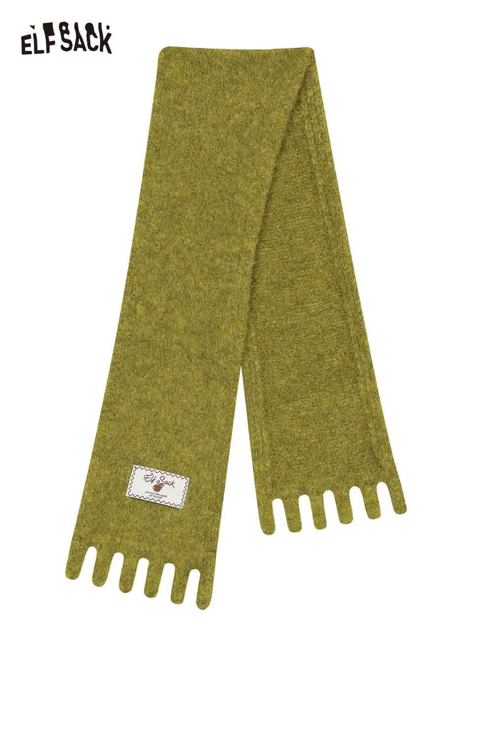 ELFSACK Vintage Fringe Solid Soft Warm Scarf