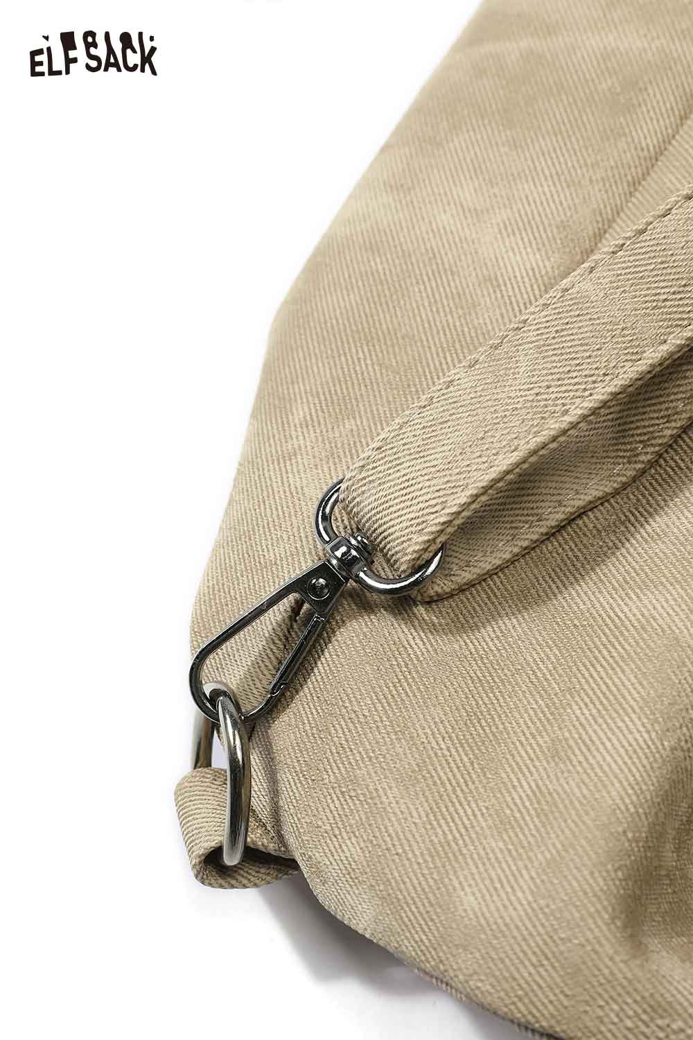 ELFSACK Vintage Large Capacity Crossbody Backpack Tote Bag