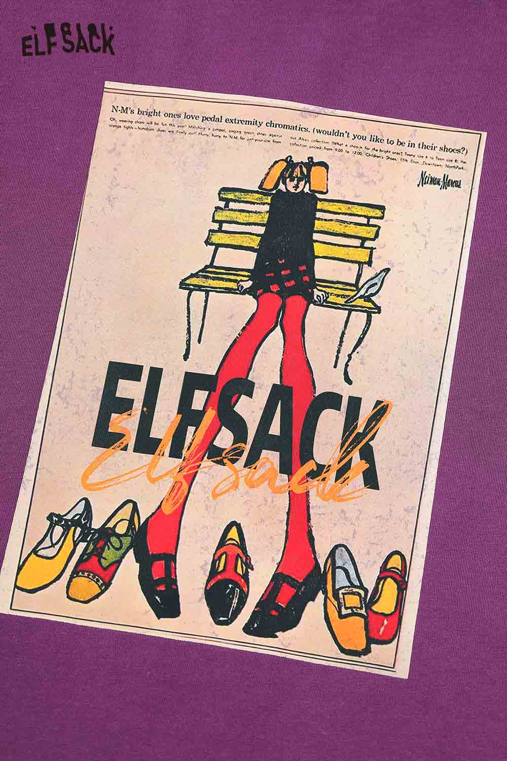 ELFSACK Vintage Poster Print Graphic Tee