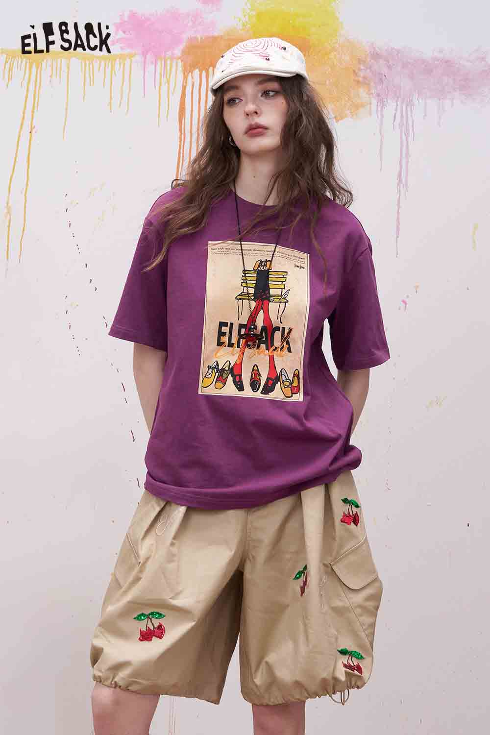 ELFSACK Vintage Poster Print Graphic Tee