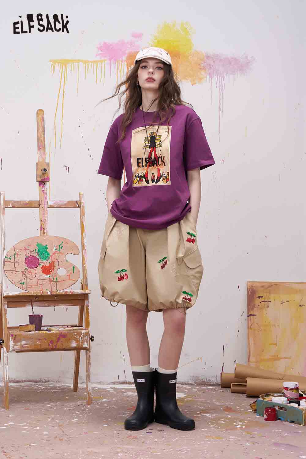 ELFSACK Vintage Poster Print Graphic Tee