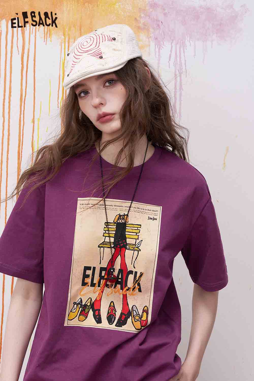 ELFSACK Vintage Poster Print Graphic Tee