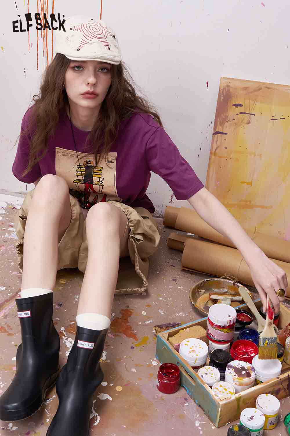 ELFSACK Vintage Poster Print Graphic Tee