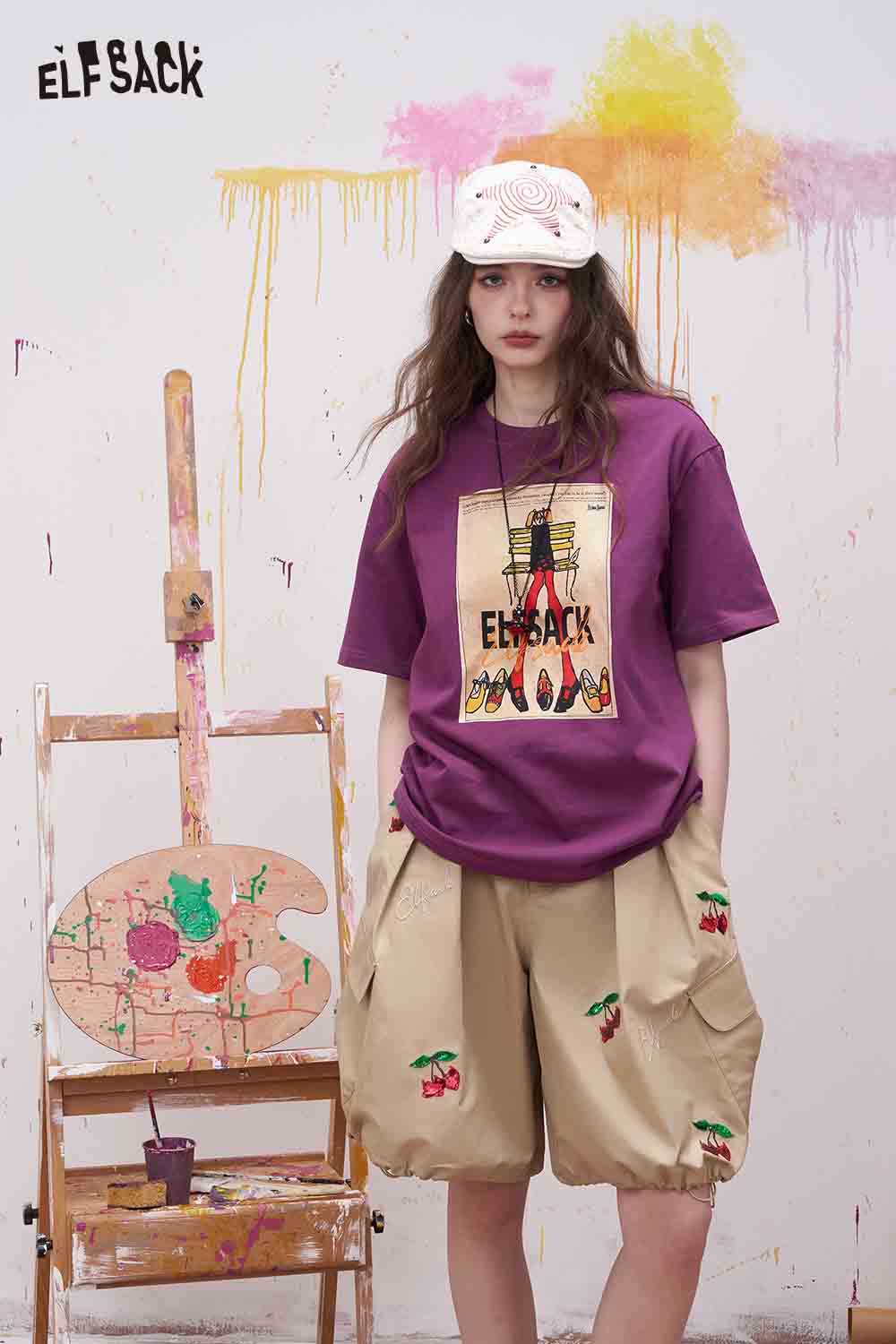 ELFSACK Vintage Poster Print Graphic Tee