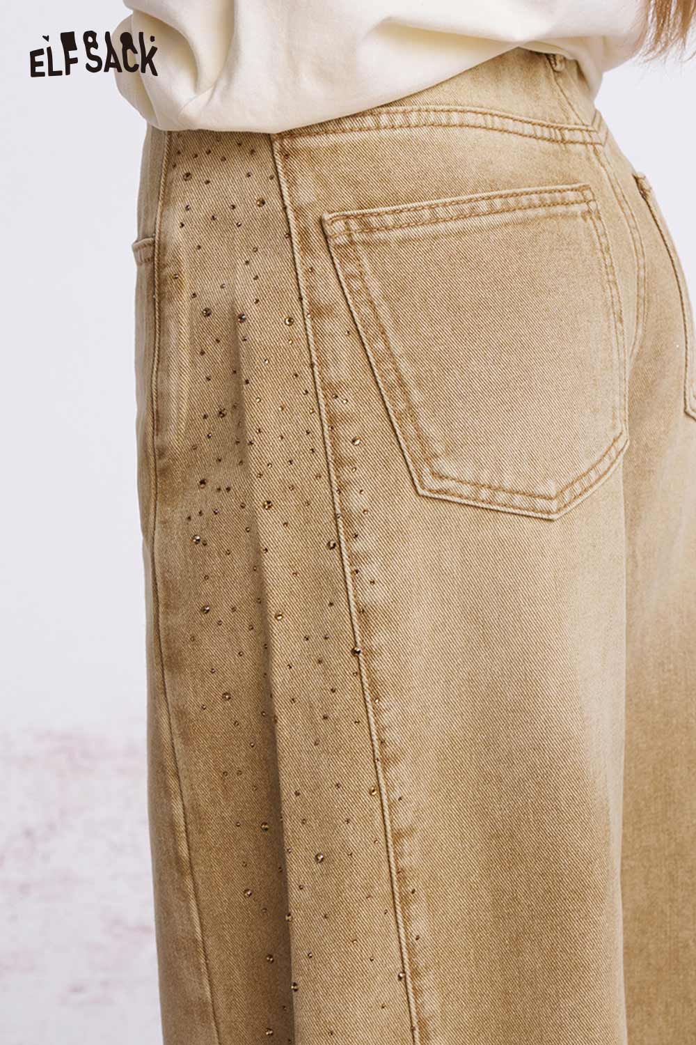 ELFSACK Vintage Washed Baggy Jeans