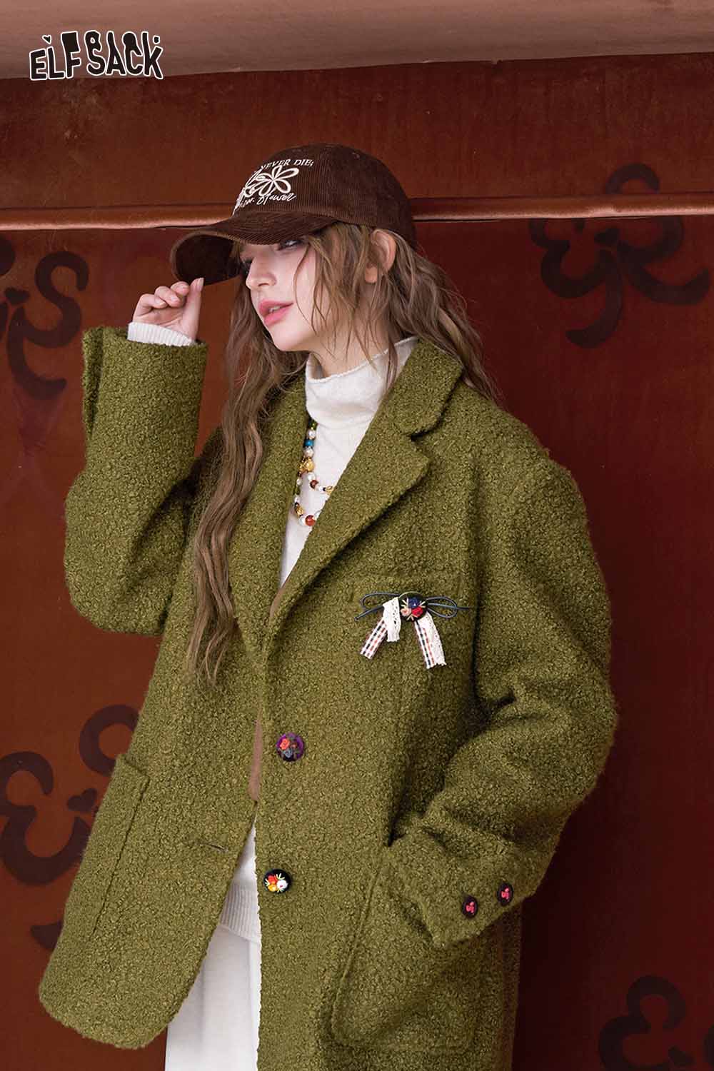 ELFSACK Minimalist Casual Classic Solid Blazer