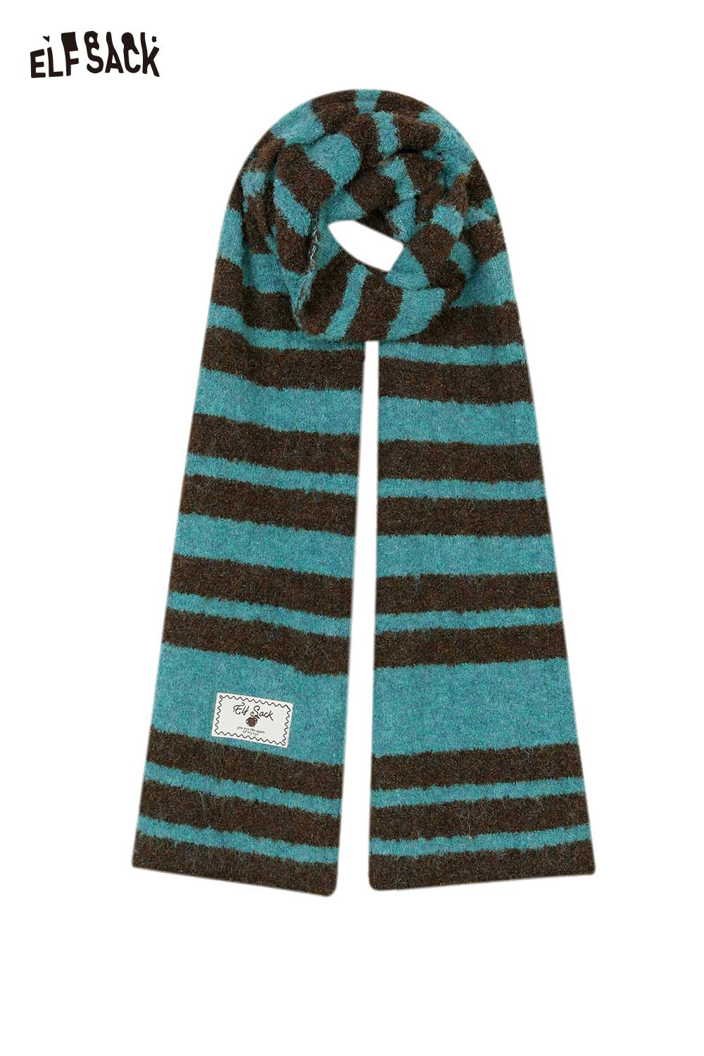 ELFSACK Soft Y2K Stripe Neck Warmer Accessory